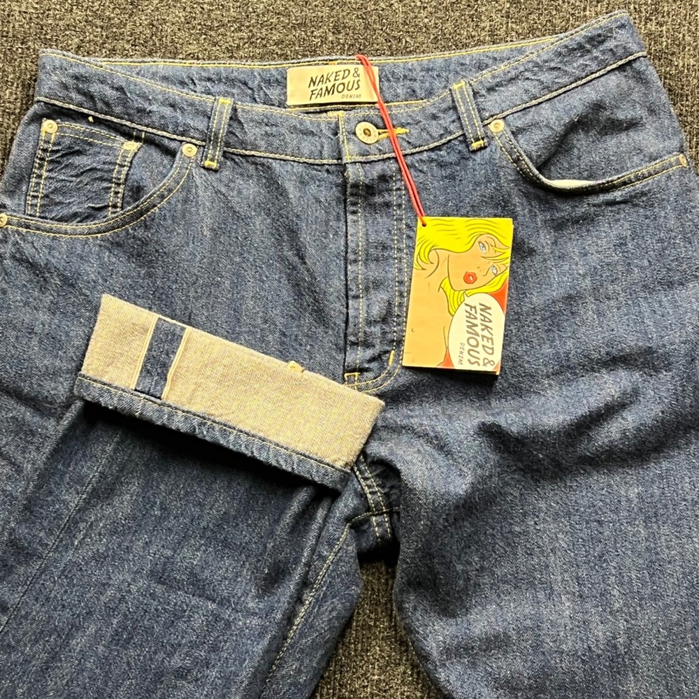 Naked & Famous Arrow New Frontier Selvedge Blue Jeans 32 301088859